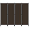 vidaXL 4-panels rumdeler 200 x 180 cm brun