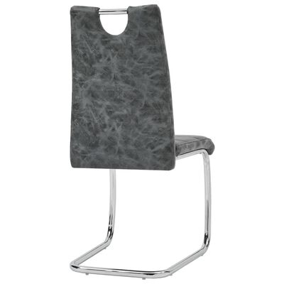 vidaXL spisebordsstole 2 stk. kunstlæder sort