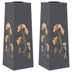 vidaXL Solar LED sti lys 2 stk. Varm hvid 18 x 18 x 50 cm