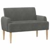 vidaXL L&aelig;nestol med knap tufting M&oslash;rkegr&aring; 116 x 67 x 81 cm Velourstof