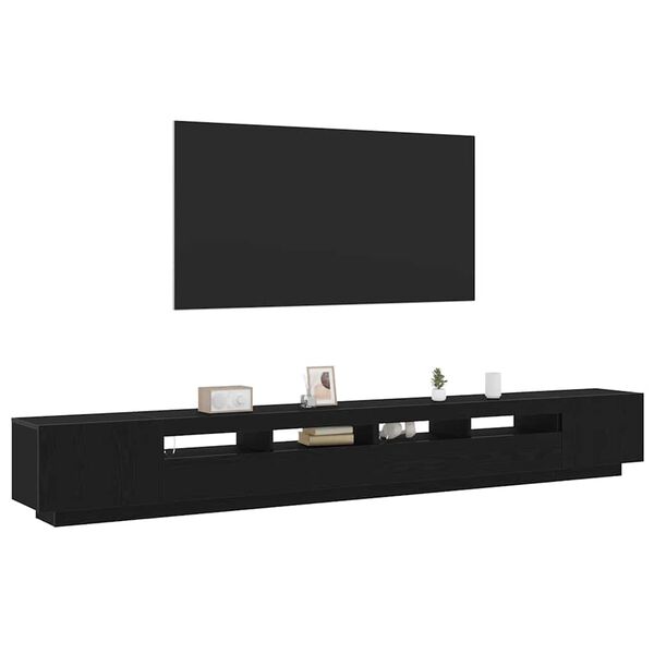 vidaXL TV-m&oslash;bels&aelig;t 3 pcs Sort 300 x 35 x 40 cm Konstrueret tr&aelig;