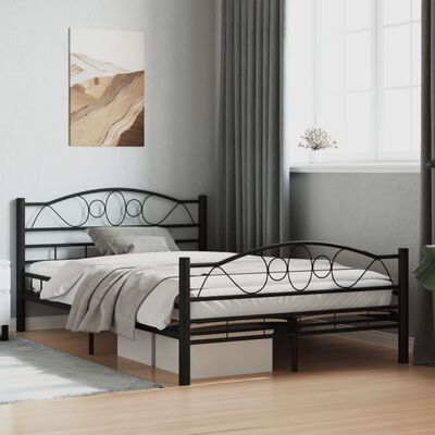 vidaXL sengestel 120x200 cm stål sort