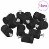 vidaXL Skabs Knopper 12 stk. Sort M4 x 12 mm Jern