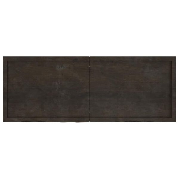 vidaXL v&aelig;ghylde 160x60x(2-6) cm behandlet massivt egetr&aelig; m&oslash;rkebrun