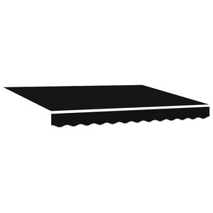 vidaXL Reservedug til markise Sort 280 x 245 cm Polyester