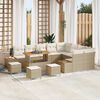 vidaXL Havesofa S&aelig;t 13 pcs Beige polyrattan