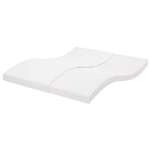 vidaXL skummadras 200x210 cm 7 zoner h&aring;rdhed 20 ILD hvid