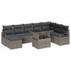 vidaXL Havesofa S&aelig;t 9 stk. Gr&aring; Poly rattan