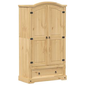 vidaXL kl&aelig;deskab Corona 102x52x186 cm massivt fyrretr&aelig;