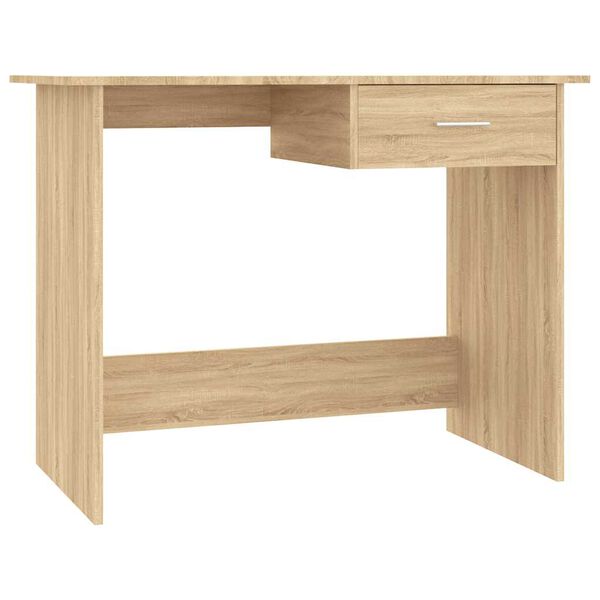 vidaXL skrivebord 100x50x76 cm konstrueret tr&aelig; sonoma-eg