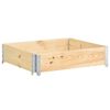 vidaXL h&oslash;jbed 100x100 cm massivt fyrretr&aelig;