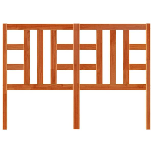 vidaXL sengegavl 135 cm massivt fyrretr&aelig; gyldenbrun