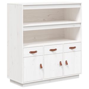 vidaXL h&oslash;jskab 100x40x108,5 cm massivt fyrretr&aelig; hvid