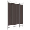 vidaXL 4-panels rumdeler 160x220 cm stof brun