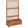 vidaXL forh&oslash;jet plantekasse m. espalier 85x38x150 cm massivt akacietr&aelig;