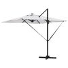 vidaXL Roma Parasol Beige 286 x 285 x 270 cm Aluminium og Polyester