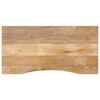 vidaXL bordplade med kurvet form 120x60x2,5 cm ru massivt mangotr&aelig;