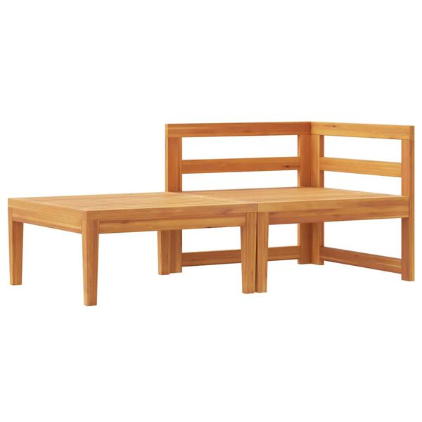 vidaXL loungesæt til haven 2 dele med mørkegrå hynder akacietræ