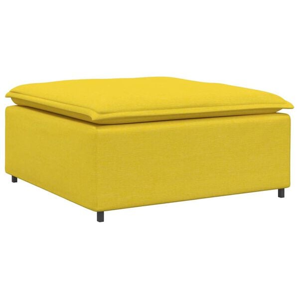 vidaXL modulær sofa fodskammel lysegul 100x100x48 cm
