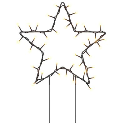 vidaXL julestjerne med jordspyd 3 stk. 50 LED'er 29 cm