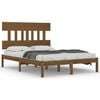 vidaXL sengestel 180x200 cm Super King massivt fyrretr&aelig; gyldenbrun
