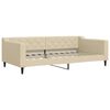 vidaXL daybed med madras 100x200 cm stof cremefarvet