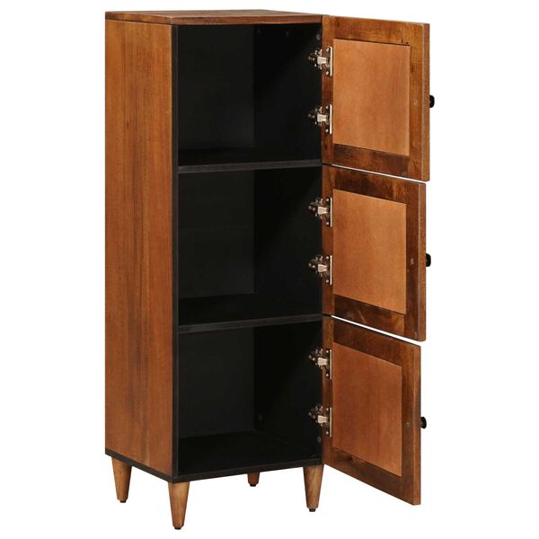 vidaXL Highboard med d&oslash;r Valn&oslash;d 40 x 33 x 110 cm Massivt mangotr&aelig;