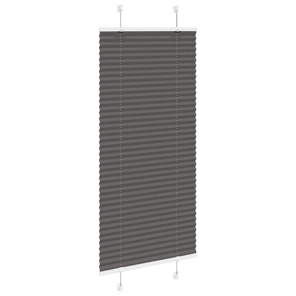 vidaXL Plisségardin Sort 60x150 cm Stofbredde 59,4 cm Polyester