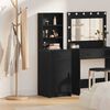 vidaXL Highboard med skuffe Sort eg 40 x 40,5 x 135 cm Konstrueret tr&aelig;