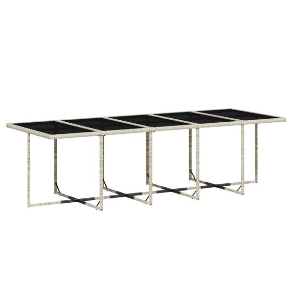 vidaXL lounges&aelig;t til haven 11 dele med hynder polyrattan lysegr&aring;