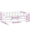 vidaXL 3-personers sofa 210 cm stof lysegr&aring;