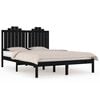 vidaXL sengestel 120x190 cm Small Double massivt fyrretr&aelig; sort