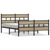 vidaXL sengeramme uden madras 135x190 cm metal sonoma-eg