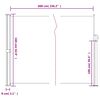 vidaXL sammenrullelig sidemarkise 160 x 600 cm antracitgrå