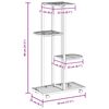 vidaXL blomsterstativ 4 niveauer med hjul 44x23x80 cm jern hvid