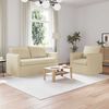 vidaXL Sofa 2 pcs Creme 196 x 82 x 85 cm Stof