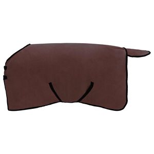 vidaXL Hestet&aelig;ppe M&oslash;rkebrun 75 cm Polyester Fleece