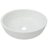 vidaXL h&aring;ndvask rund keramik 42x12 cm hvid