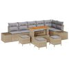 vidaXL Havesofa S&aelig;t 10 stk. Beige polyrattan