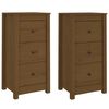 vidaXL sk&aelig;nke 2 stk. 40x35x80 cm massivt fyrretr&aelig; gyldenbrun