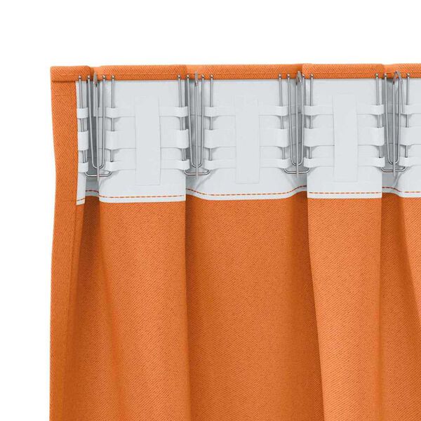 vidaXL Mørklægningsgardiner med ringe 2 pcs Lys Orange 140 x 140 cm