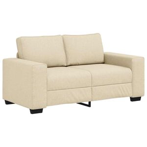 vidaXL 2-personers sofa 160x77x82 cm stof cremefarvet
