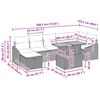vidaXL Havesofa Sæt med pude med opbevaring 8 pcs Beige Poly rattan