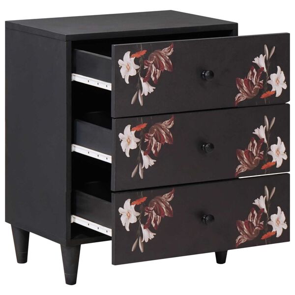 vidaXL Sengebord Flerfarvet 50 x 33 x 60 cm Massivt mangotræ