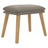 vidaXL fodskammel 45x29,5x35 cm fl&oslash;jl lysegr&aring;