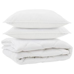 vidaXL &Aring;rs tid dyne med pude 3 pcs Hvid Microfiber