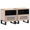 vidaXL sengeborde 2 stk. 40x34x46 cm massivt bleget mangotr&aelig;