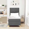 vidaXL LED Box Spring Bed med madras M&oslash;rkegr&aring; 80 x 200 cm Stof