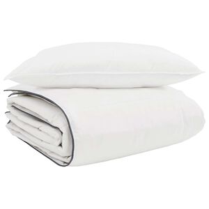 vidaXL Vinter dyne med pude 2 pcs Hvid Dunfjer