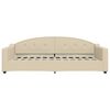 vidaXL daybed med madras 100x200 cm stof cremefarvet